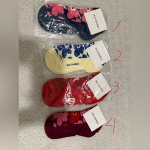 Marimekko Vibrant Sock Collection - Navy, Cream, Red, Purple